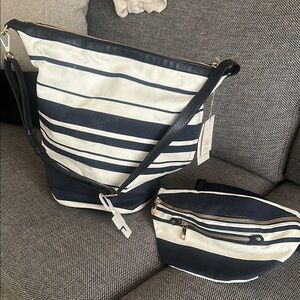 Striped Navy and White Women's Bag Set   a•new•day from Target 🎯